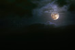 Cloudy full moon