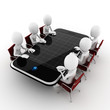 3d man business conference concept, on white background 3d man business conference concept, on white background