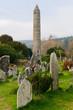 round tower and cemetery in Glendalough, Ireland