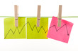 Pegs and paper sheets