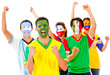 Latinamerican group celebrating