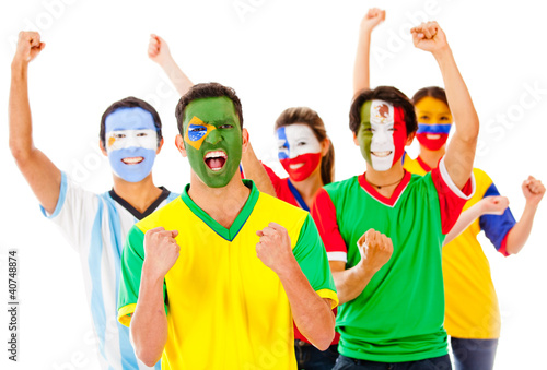 Photo: Latinamerican group celebrating Latinamerican group celebrating