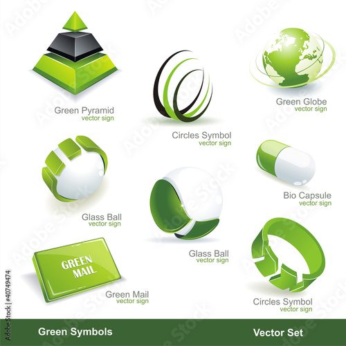 Vector: Eco related symbols and icons Eco related symbols and icons
