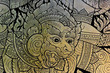 Ancient Thai art of hanuman-monkey