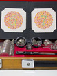 Photo: optometry lens, eyeglasses and color blind test optometry lens, eyeglasses and color blind test