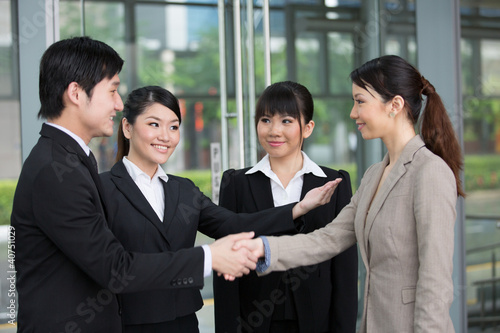 Photo: Business people shaking hands. Business people shaking hands.
