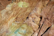 close-up of wall of disused copper mine