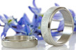 rings with flowers in the background