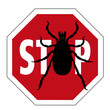 Stopschild mit Zecke