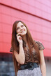 Cute girl talking on the phone