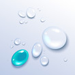Vector illustration of a water drop on a light background