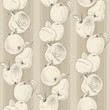 Vector vintage besschovny pattern of fruit