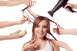 Make-up, cut, many hands