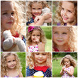 Photo: montage of little girl in park montage of little girl in park