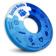social media blue circle puzzle