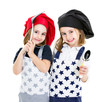 twins cook chef with food equipment