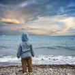 Child on a beach. Child on a beach.