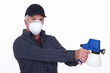 Man with a paint sprayer