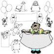 zoo wild domestic character animals design mother bear