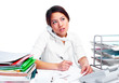 canvas print picture - Young business woman.