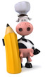 canvas print picture - Vache chef