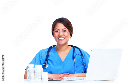 Photo: Chinese medical doctor woman. Chinese medical doctor woman.