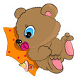 teddy bear baby illustration. wild animal icon