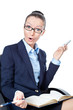 Surprised business woman with open mouth