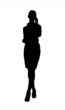 Illustrazione: Silhouette of successful business woman Silhouette of successful business woman