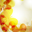 Grunge background with color butterflies
