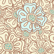 Seamless pattern with abstract flowers