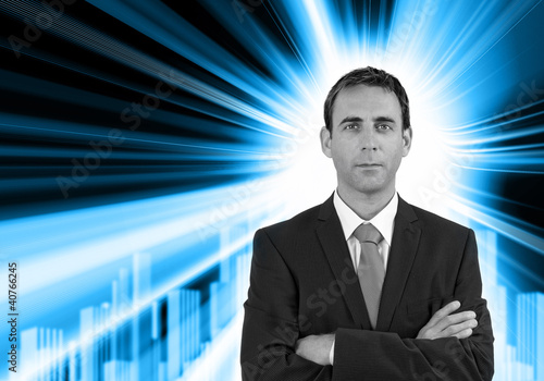 Photo: businessman blue businessman blue
