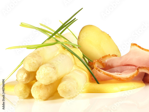 Foto: Spargel mit Kartoffel und Schinken Spargel mit Kartoffel und Schinken