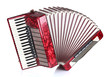 Retro accordion isolated on white