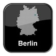 Glossy Button schwarz - Deutschlandkarte: Bundesland Berlin
