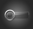 Glass plate on metal background