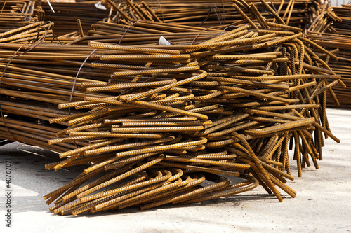 Foto: Ein Bündel Baustahl Ein Bündel Baustahl