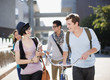 Students walking together outdoors