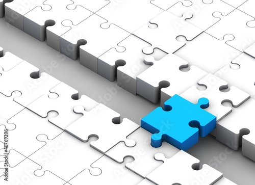 Illustration: puzzle 3d puzzle 3d