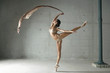 Ballet dancer posing on pointe