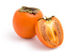 Fresh persimmon on white background