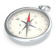 Compass. Metal Compass on white background.