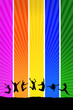 illustration of people jumping in colors illustration of people jumping in colors