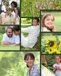 Mosaic of people in the countryside Mosaic of people in the countryside