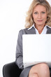 Businesswoman on laptop