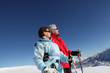 Couple skiing Couple skiing
