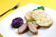 Roasted duck breast with Carlsbad dumplings