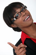 Businesswoman wearing glasses