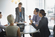 Business people talking in meeting