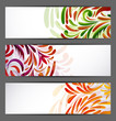 Set of floral banners